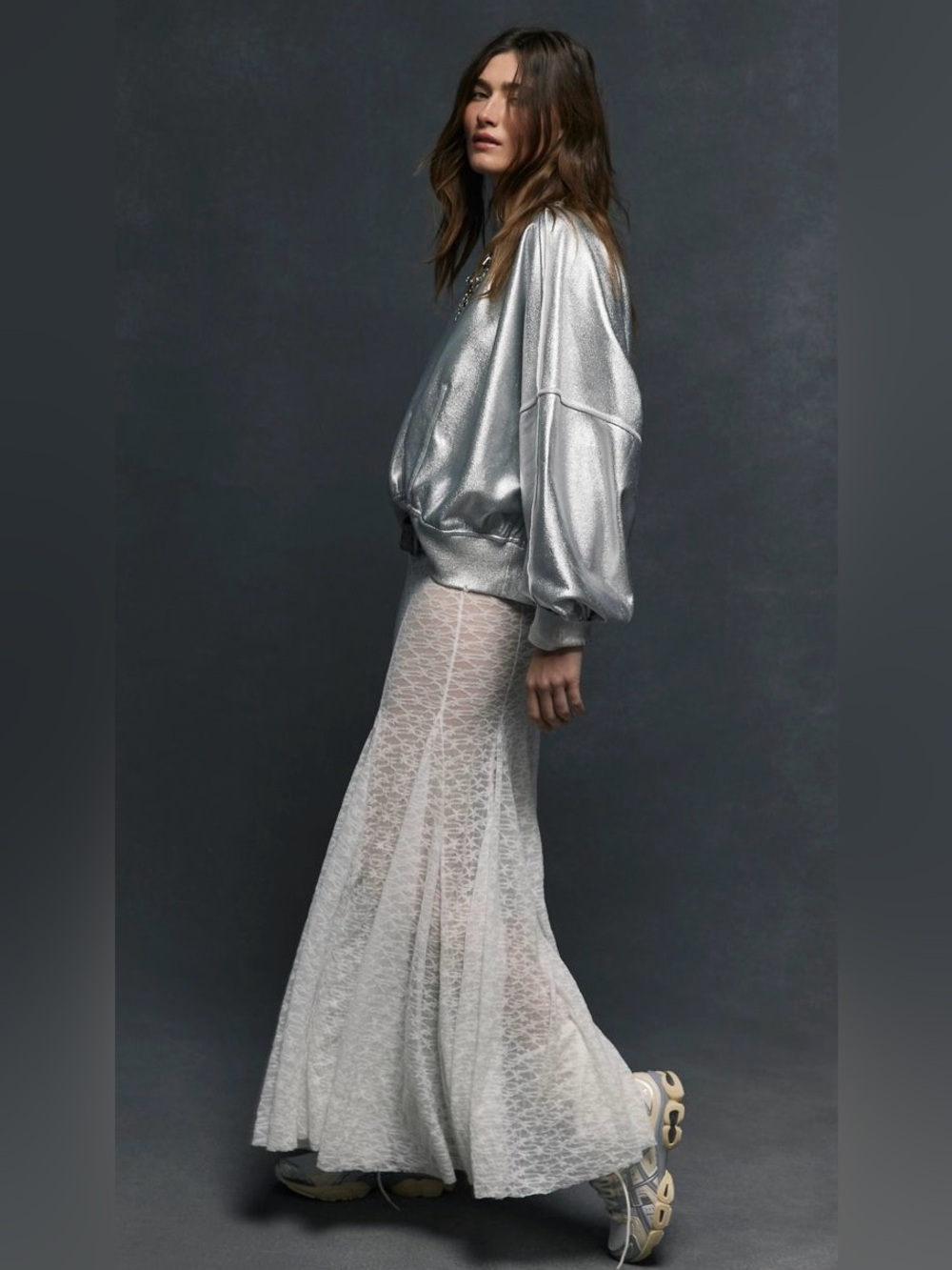 Intimately by Free People ~ Kiss Kiss Maxi Slip Skirt ~ XS ~ Powder White ~ NWT*